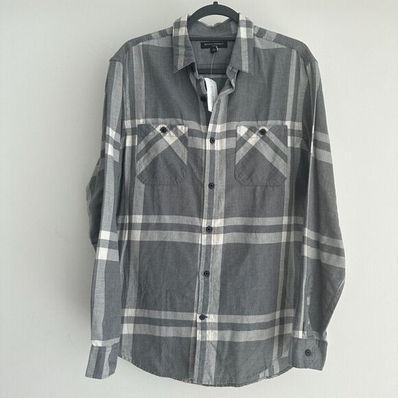 Banana Republic Shirt Mens Medium Flannel Slim Fit Plaid 100% Cotton - Picture 5 of 9